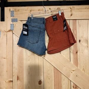 Silver Jeans Blue and Rust Jean Shorts